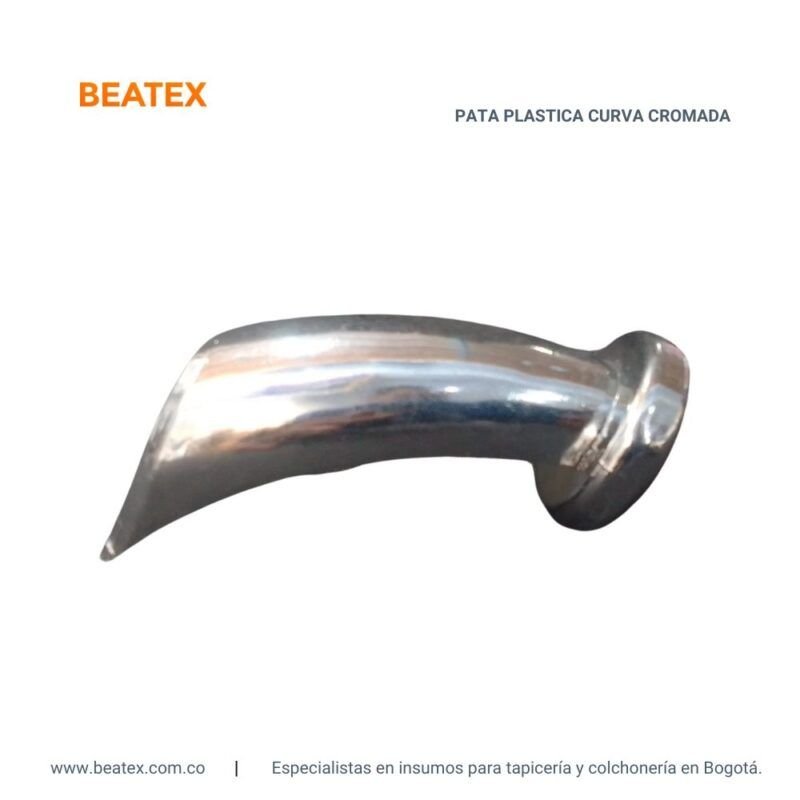 Pata Plástica Curva Cromada